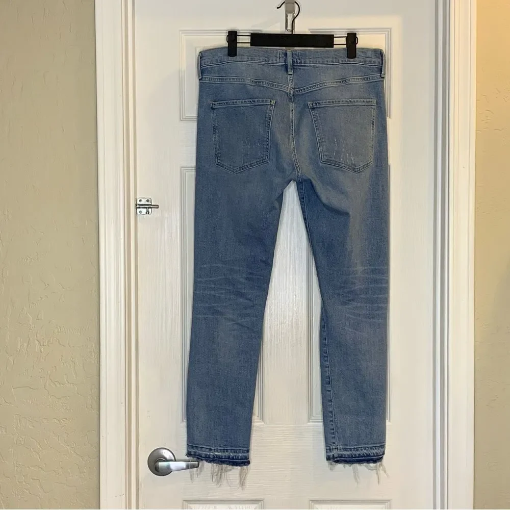 AGOLDE Isabel Slim Boyfriend jeans in a blue distressed wash Size 29